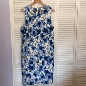 Blue-Grey Floral Dress